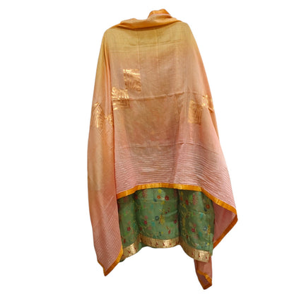 Semi Stitched Chanderi Formal Suitset