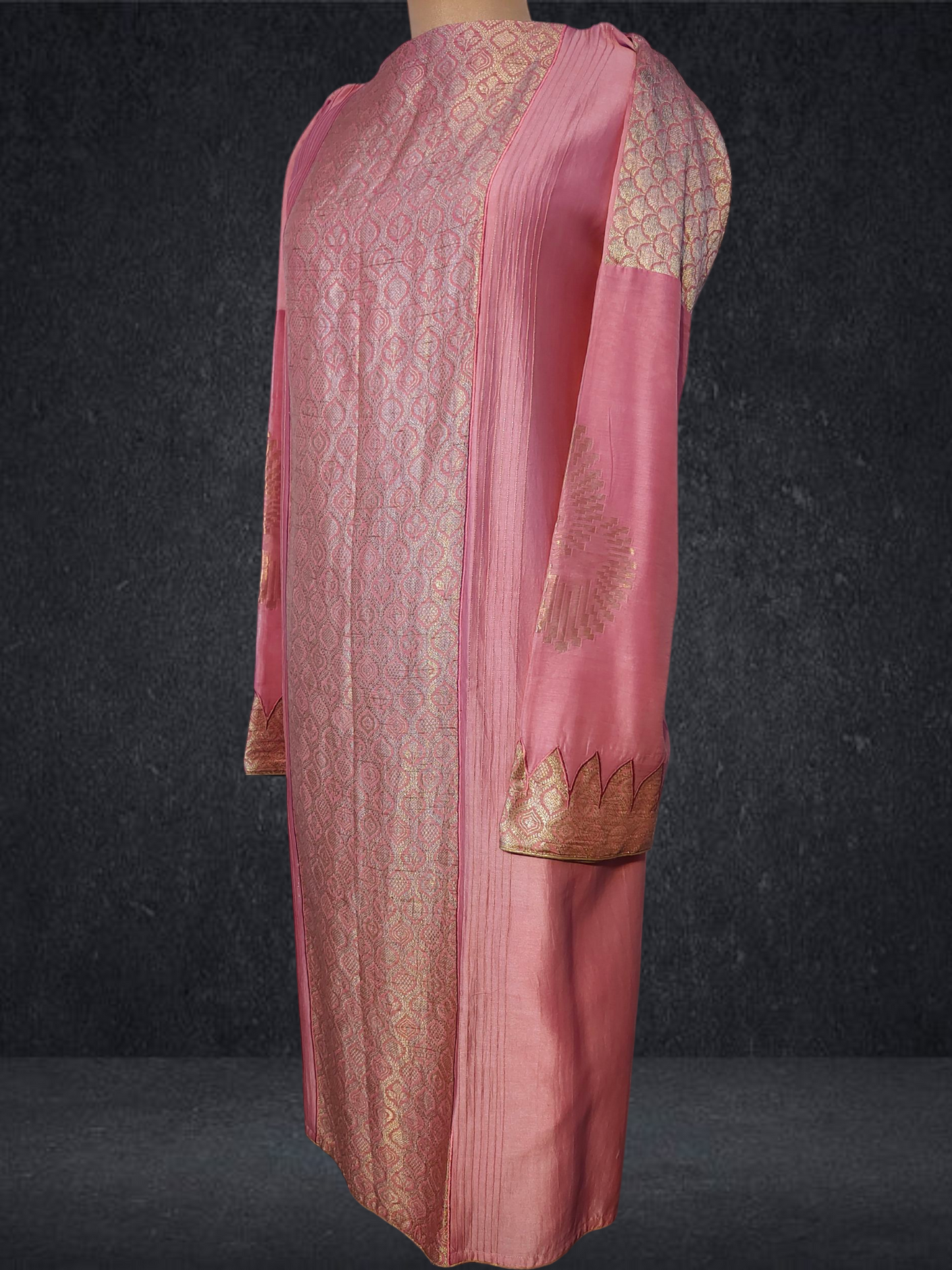 Semi Stitched Formal chanderi Kurta