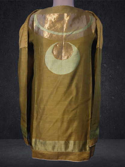 Semistitched Chanderi Zariwoven Short Tunic