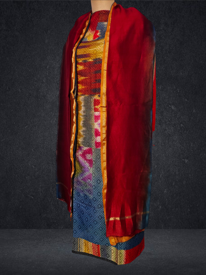 Semi Stitched Chanderi Casual Suitset VISHAL KAPUR
