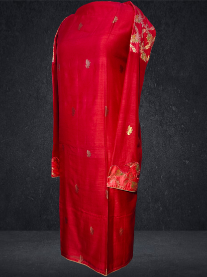 Semistitched Chanderi Zariwoven Kurta