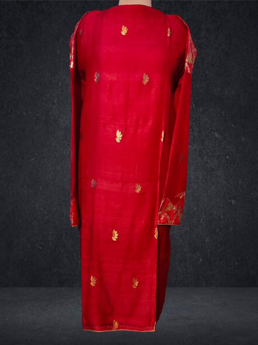 Semistitched Chanderi Zariwoven Kurta