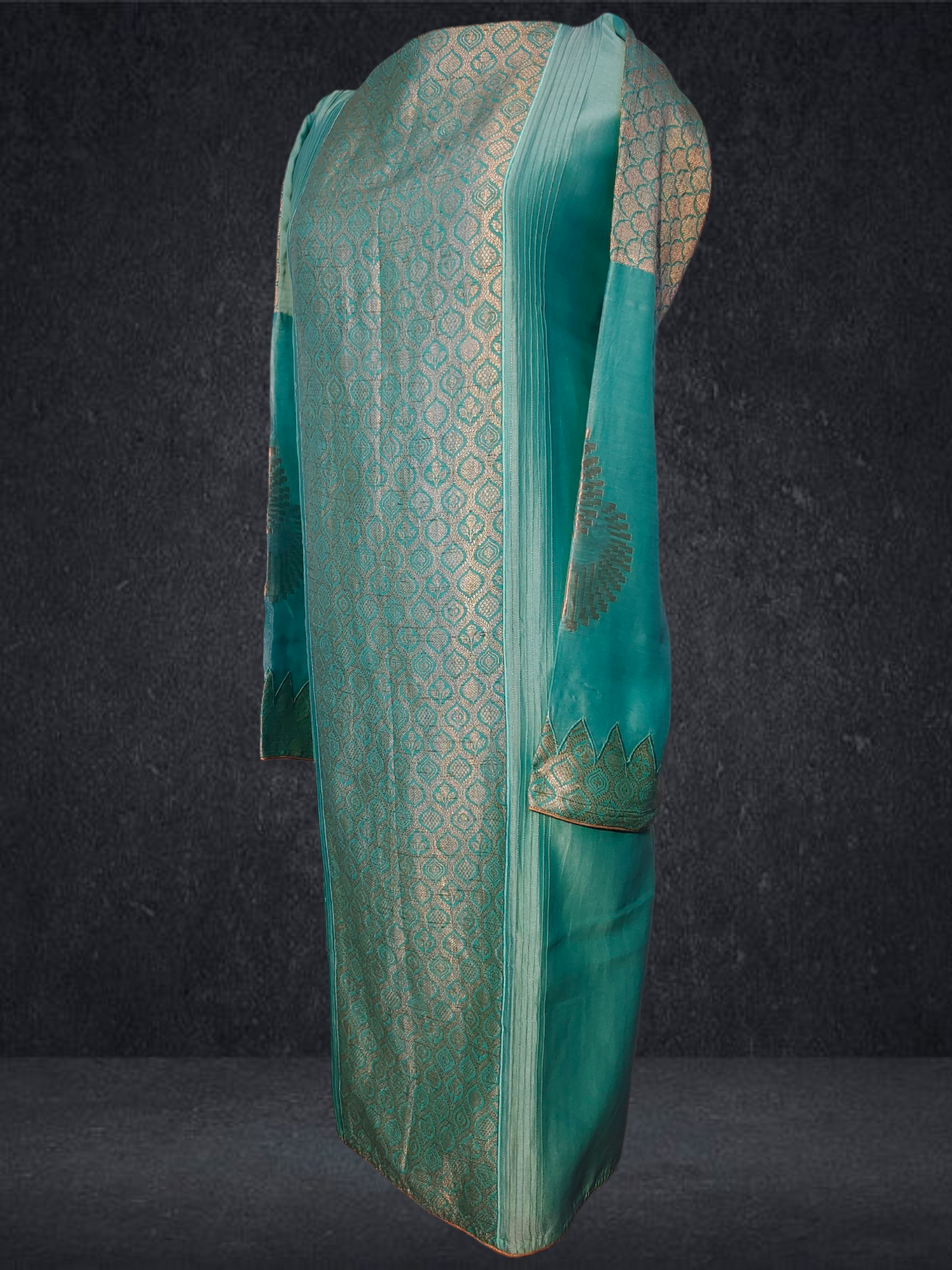 Semi Stitched Formal chanderi Kurta