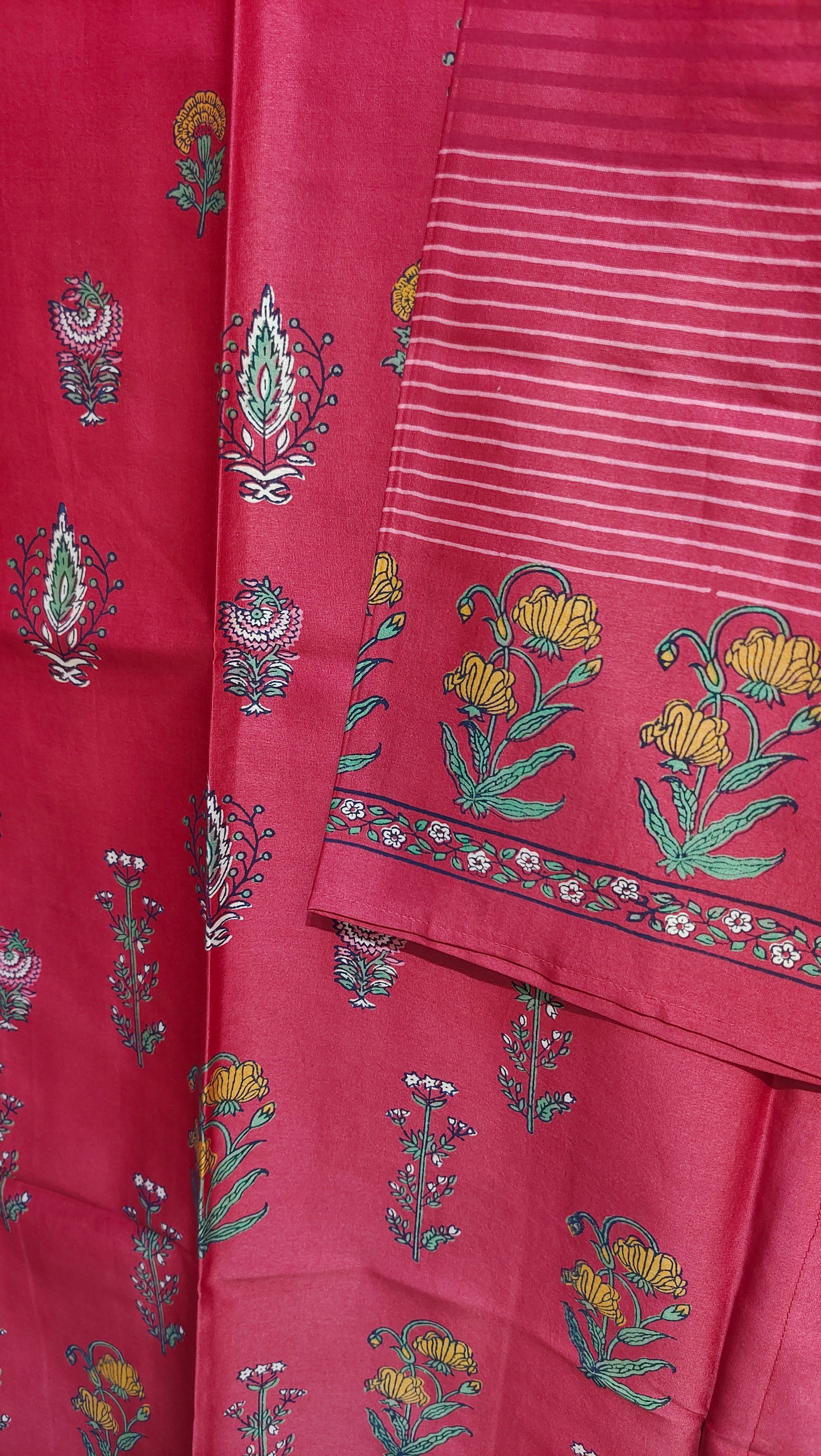 Semi Stitched Chanderi Casual kurta