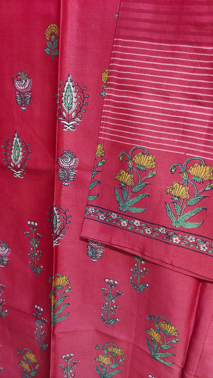 Semi Stitched Chanderi Casual kurta