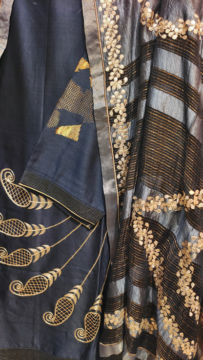 Semi Stitched Formal Chanderi Suitset