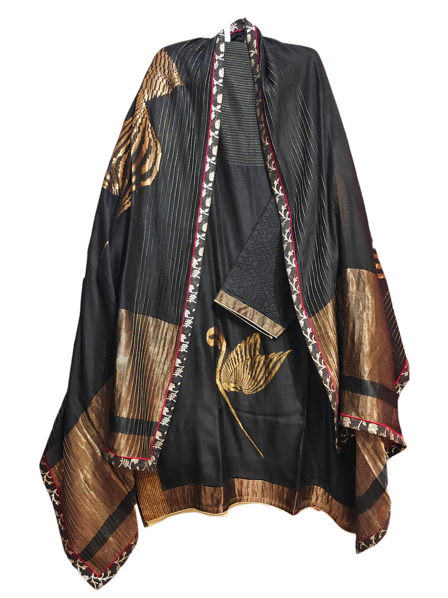 Semi Stitched Formal chanderi Suitset