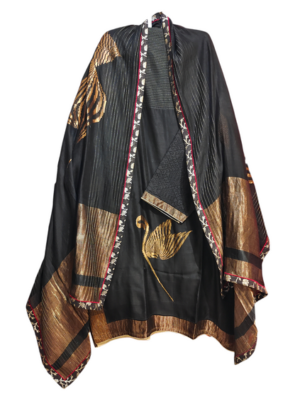 Semi Stitched Formal chanderi Suitset