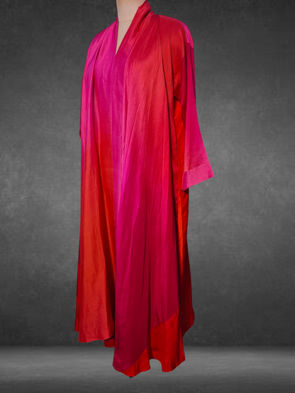 Long Silk Cape Dress