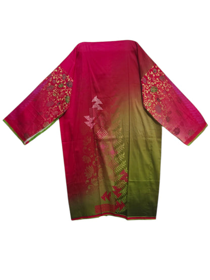 Semi Stitched Cotton Satin Casual Suitset