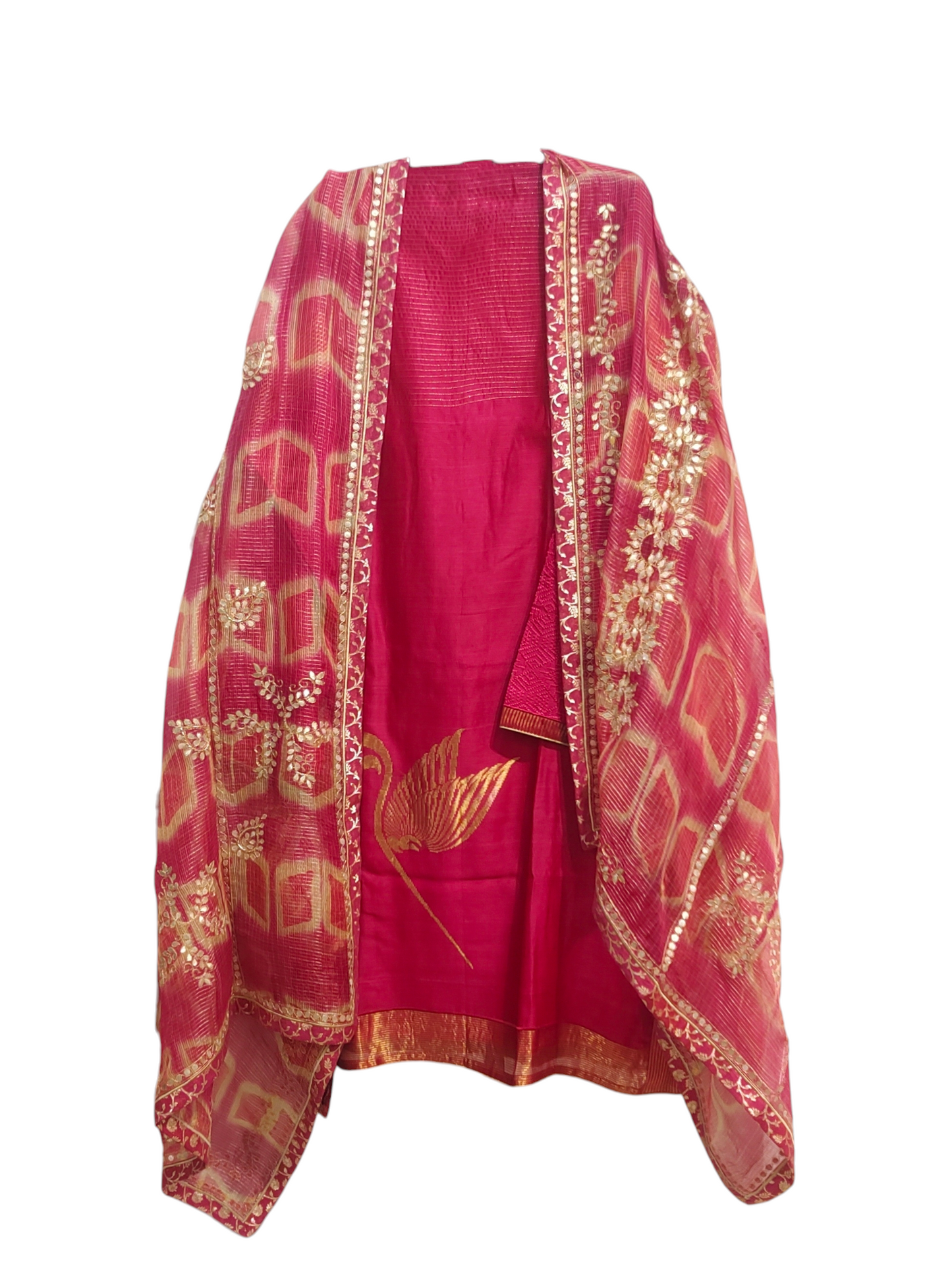 Semi Stitched Formal Chanderi Suitset