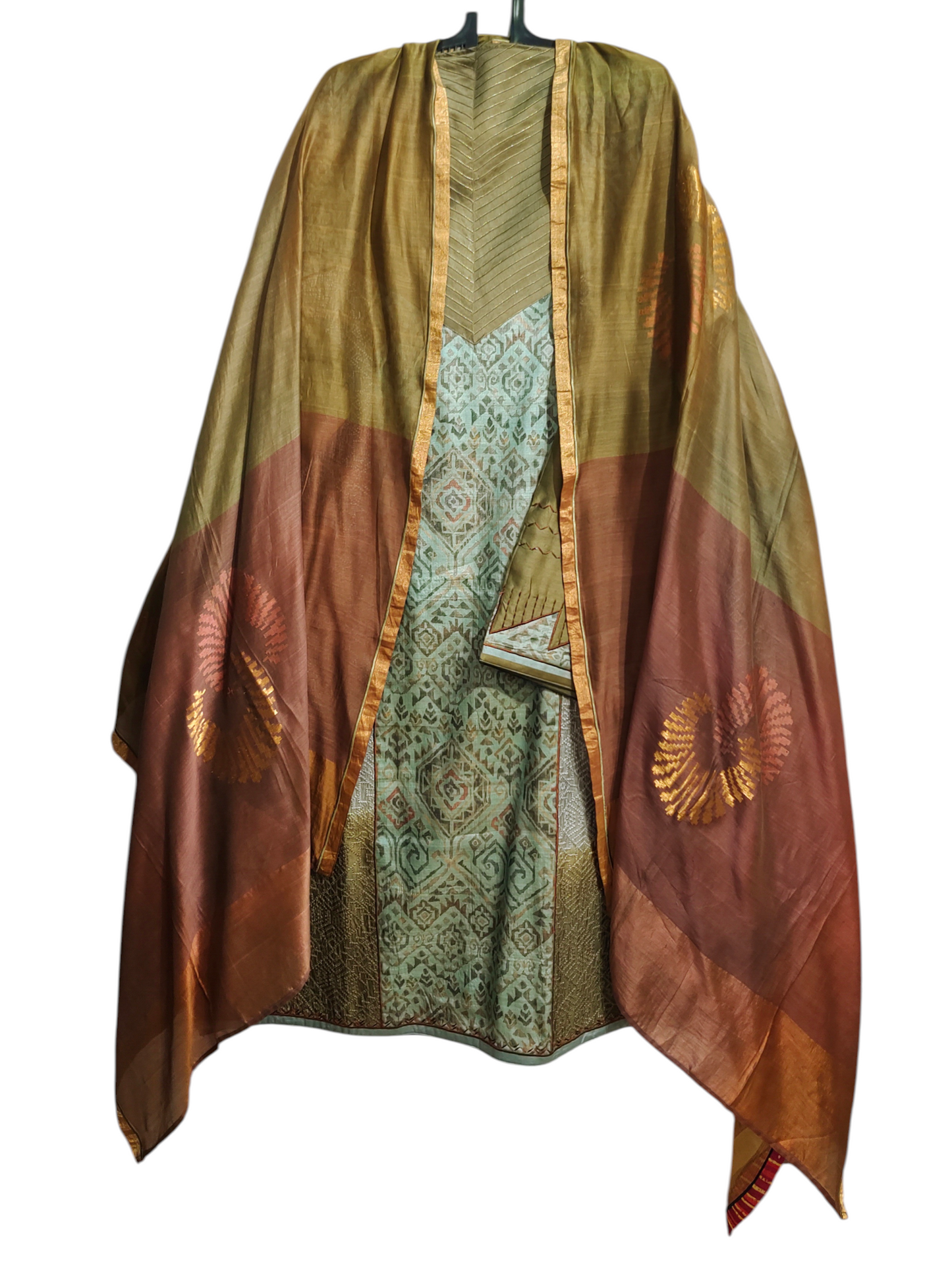 Semi Stitched Formal chanderi Suitset