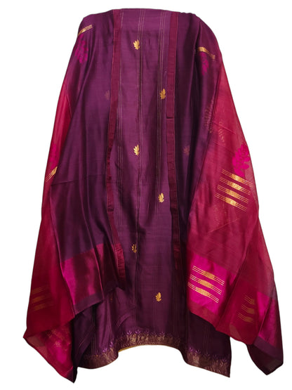 Semi Stitched Chanderi Formal Suitset