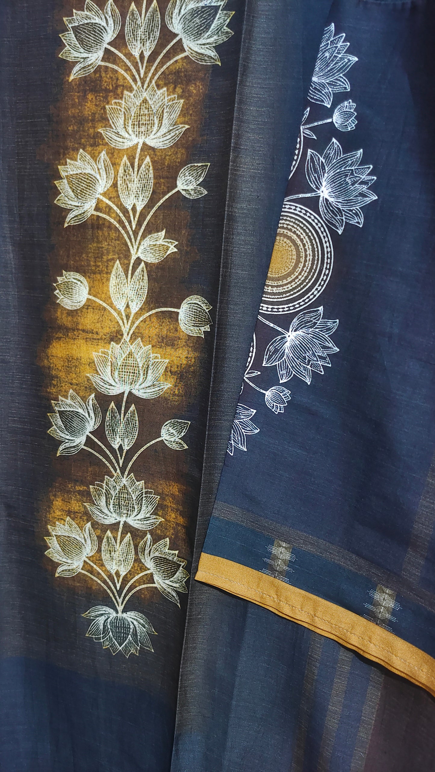 Semi Stitched Chanderi Casual Suitset