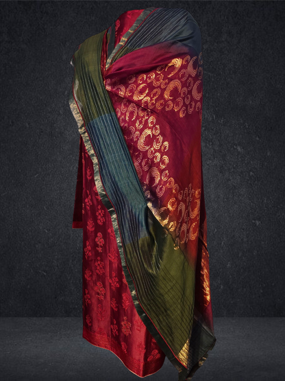 Semi Stitched Formal chanderi Suitset