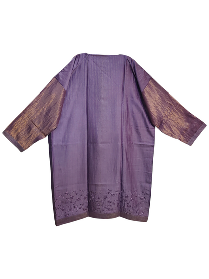 Semi Stitched Casual Chanderi Suitset