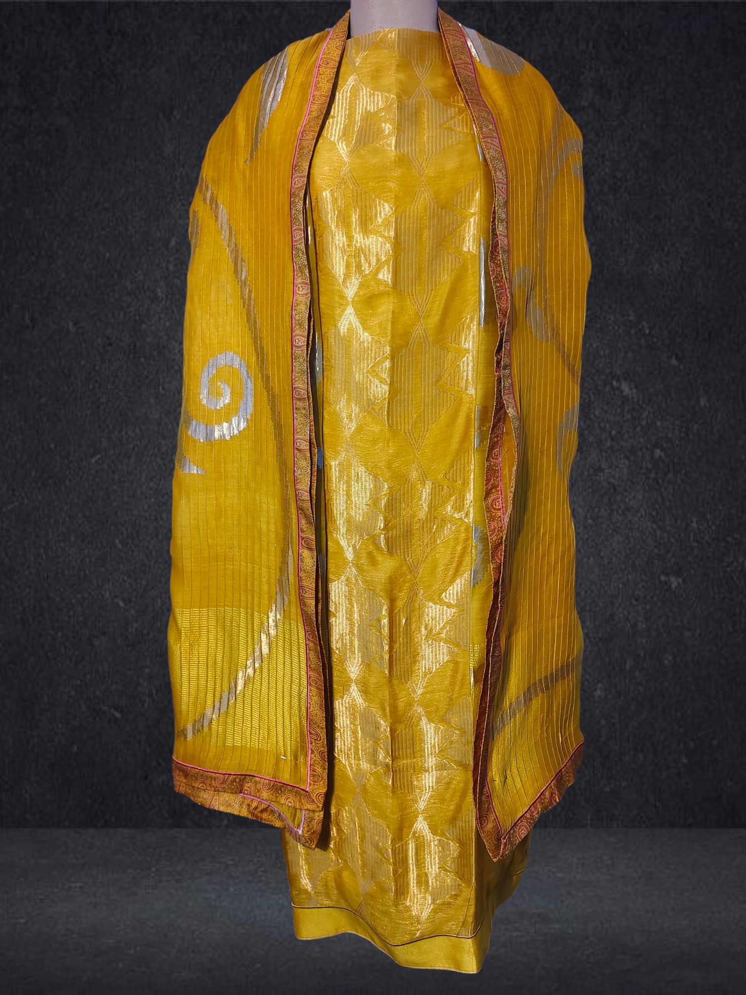 Semi Stitched Formal chanderi Suitset VISHAL KAPUR