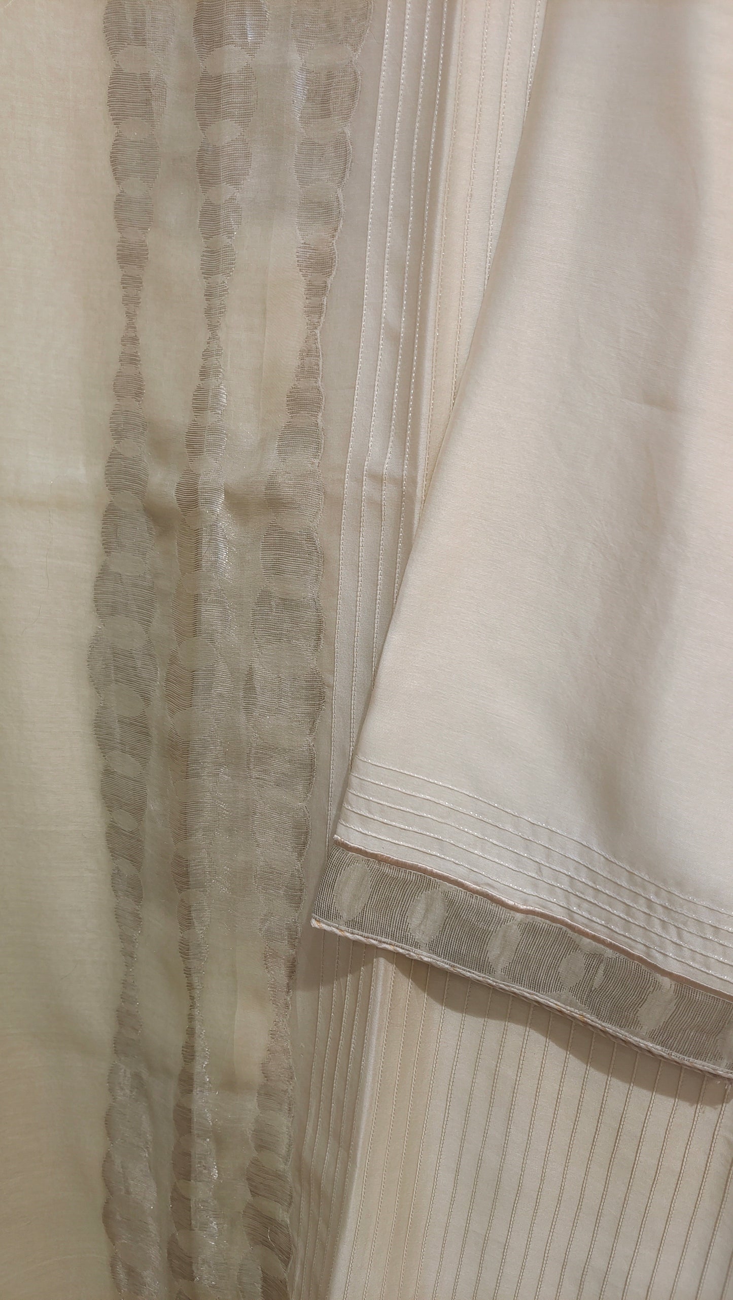 Semi Stitched Chanderi Formal Suitset