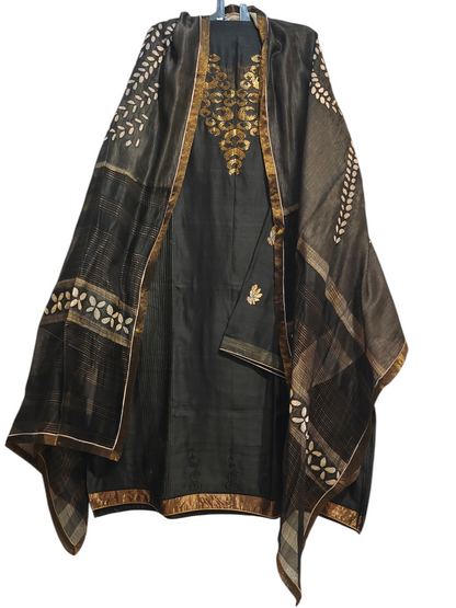 Semi Stitched Formal chanderi Suitset