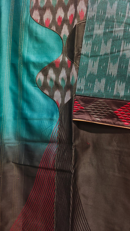 Semi Stitched Chanderi Formal Suitset