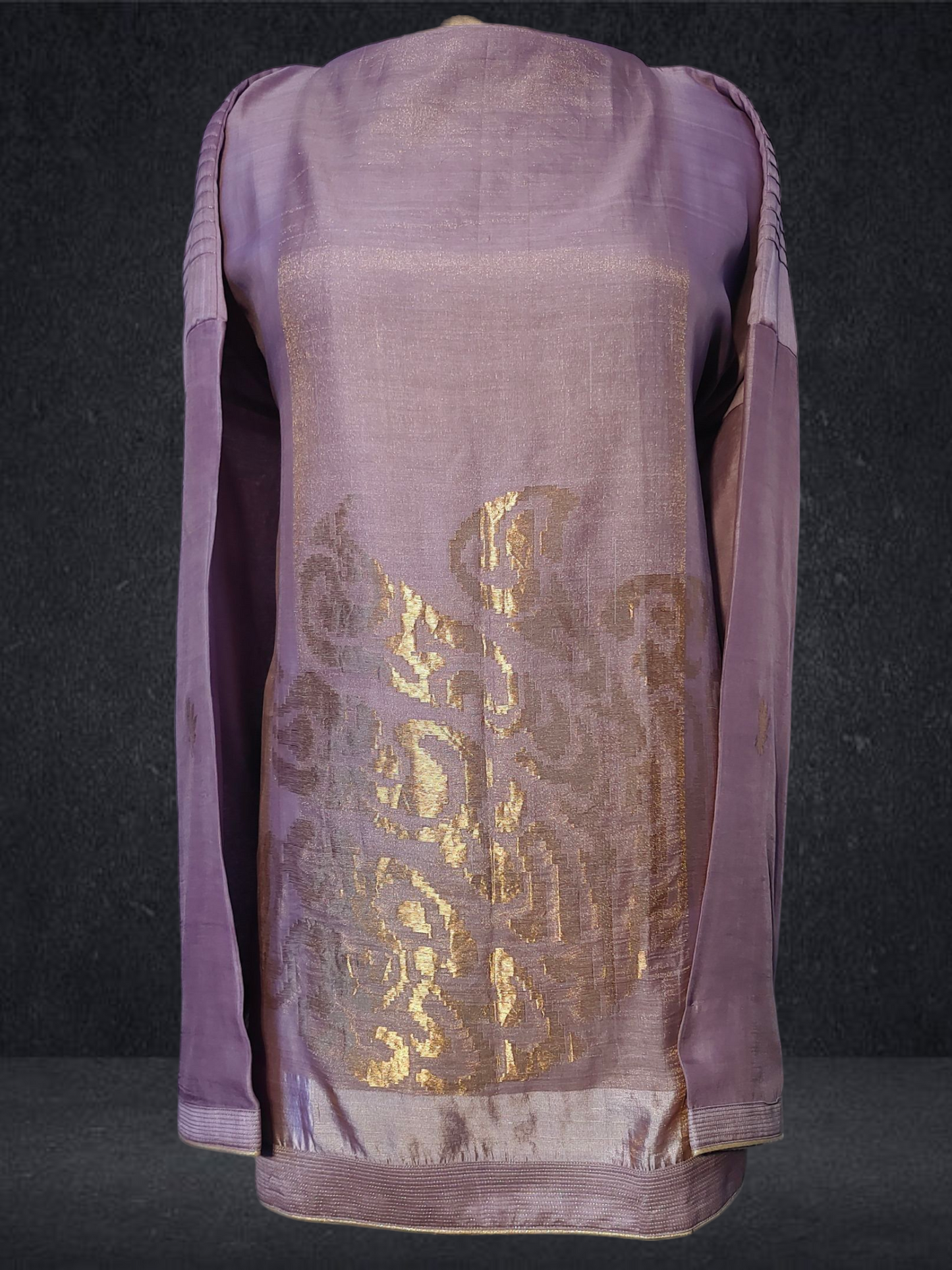 Semi Stitched Chanderi Zariwoven Short Tunic VISHAL KAPUR STUDIO