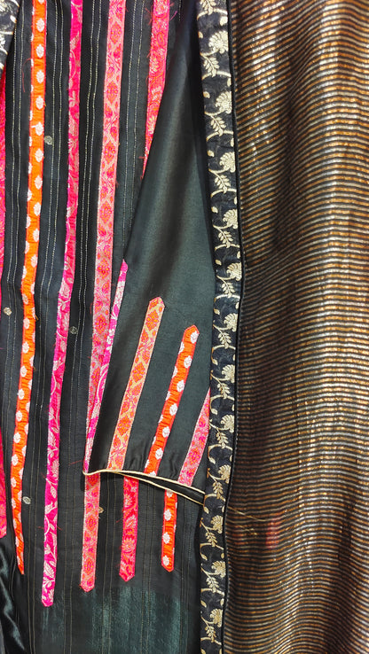 Semi Stitched Formal chanderi Suitset