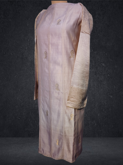 Semistitched Chanderi Zariwoven Kurta