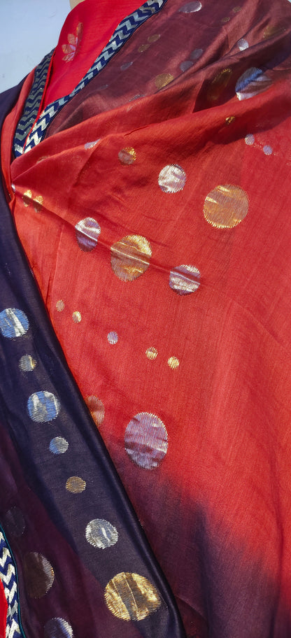 Semi Stitched Formal chanderi Suitset