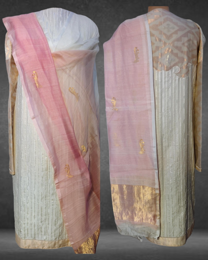 Semi Stitched Formal Chanderi suitset