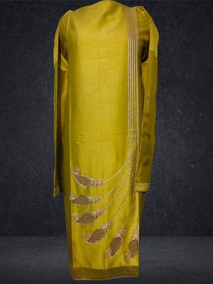 Semi Stitched Formal chanderi Suitset