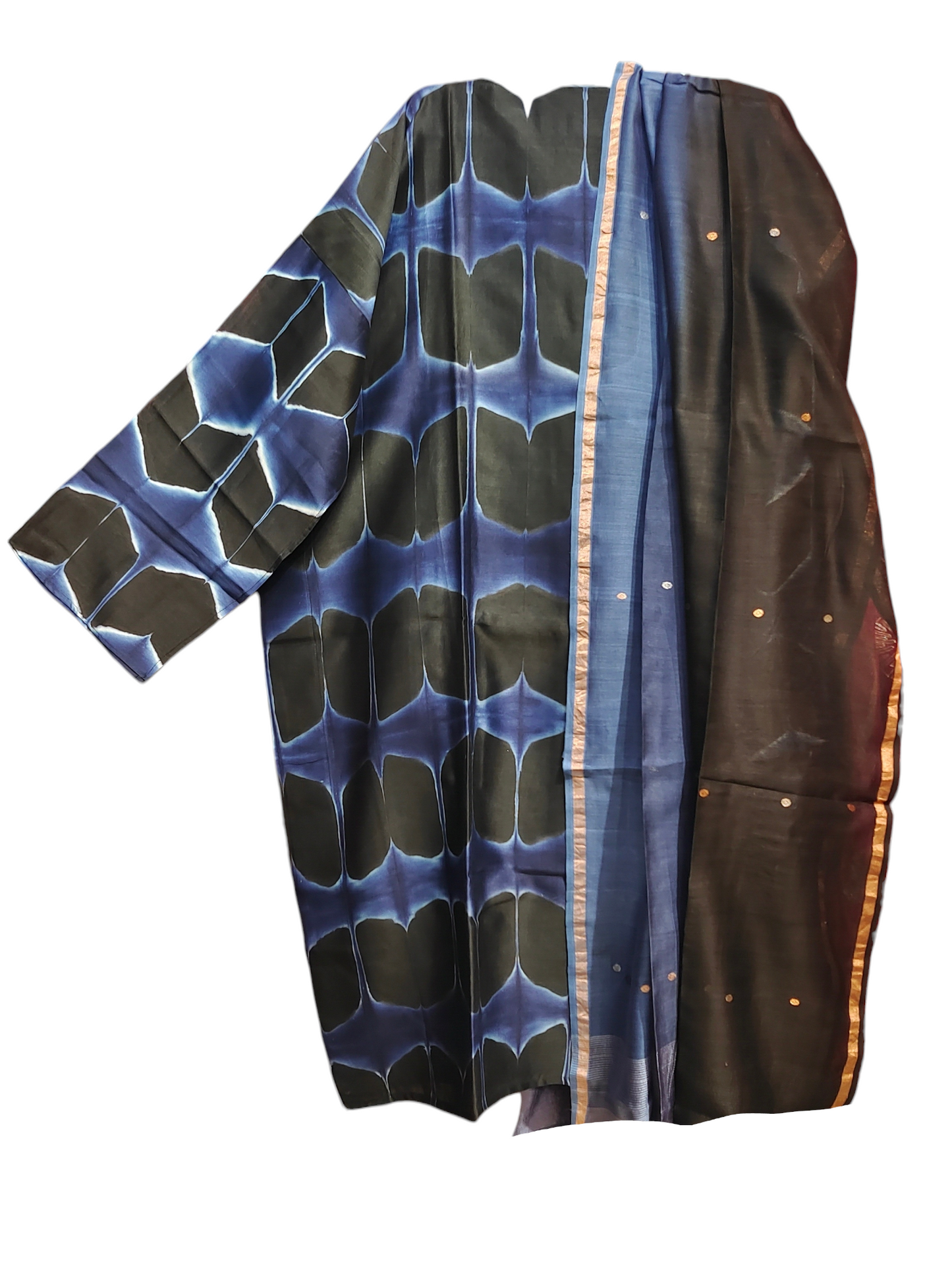 Semi Stitched Chanderi Casual Suitset