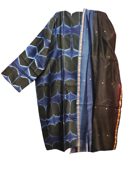 Semi Stitched Chanderi Casual Suitset