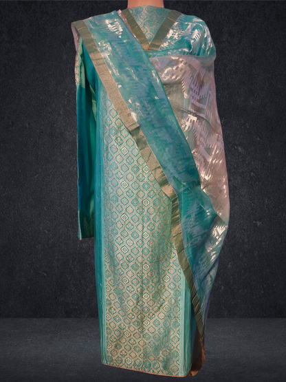 Semi Stitched Formal chanderi Suitset