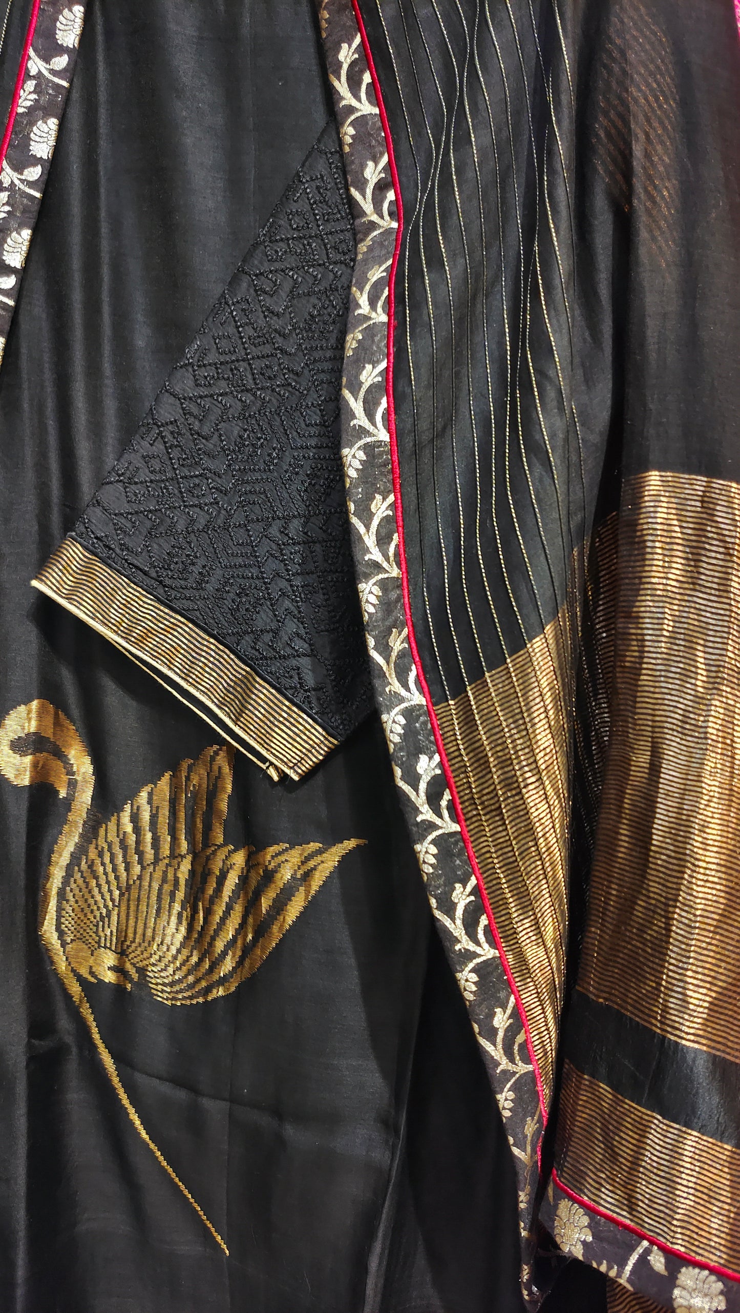 Semi Stitched Formal chanderi Suitset