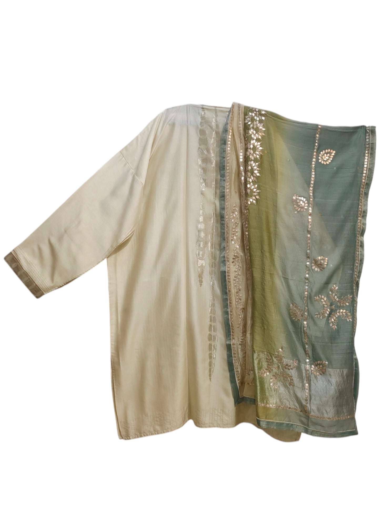 Semi Stitched Chanderi Formal Suitset