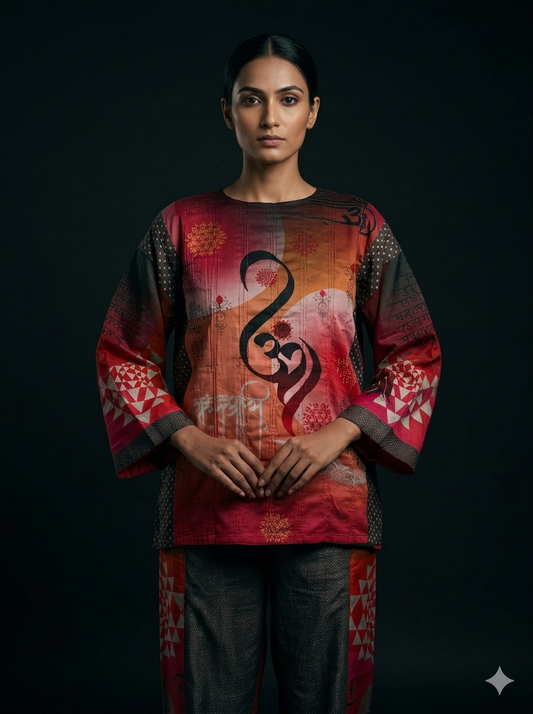 Semi Stitched Cotton Digital Printed Short Tunic