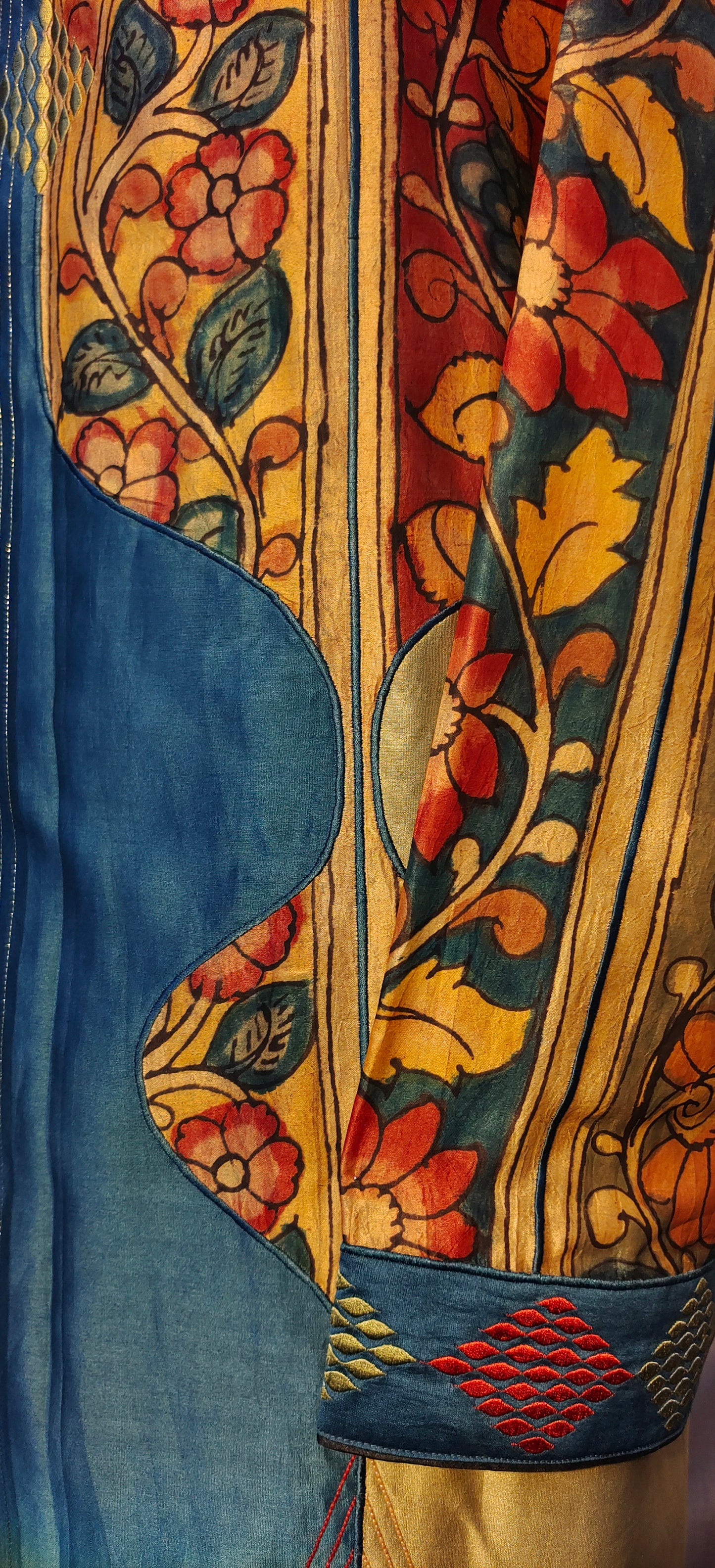 Semi Stitched Formal chanderi Suitset