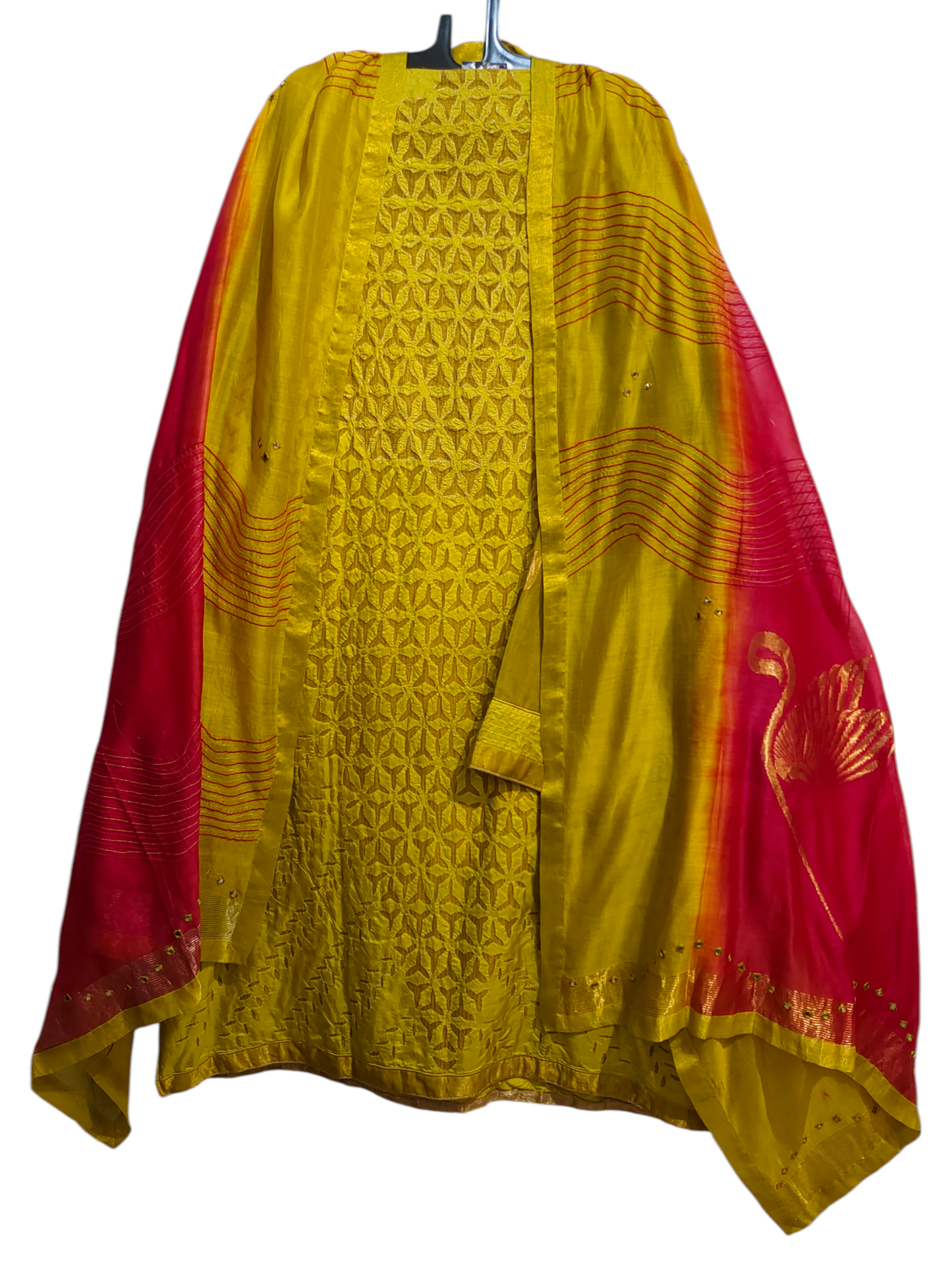 Semi Stitched Formal chanderi Suitset