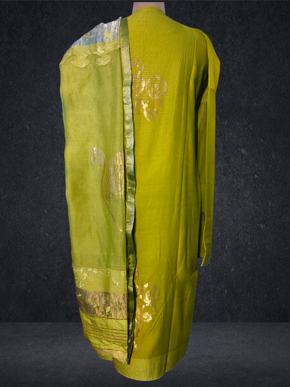 Semi Stitched Formal chanderi Suitset