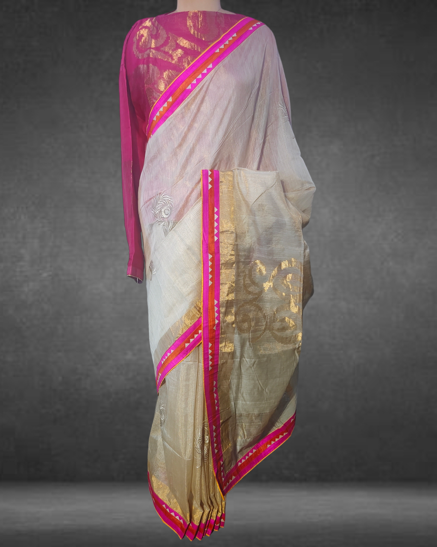 Formal Chanderi Tissue Saree(VKSR05MAY03) VISHAL KAPUR STUDIO