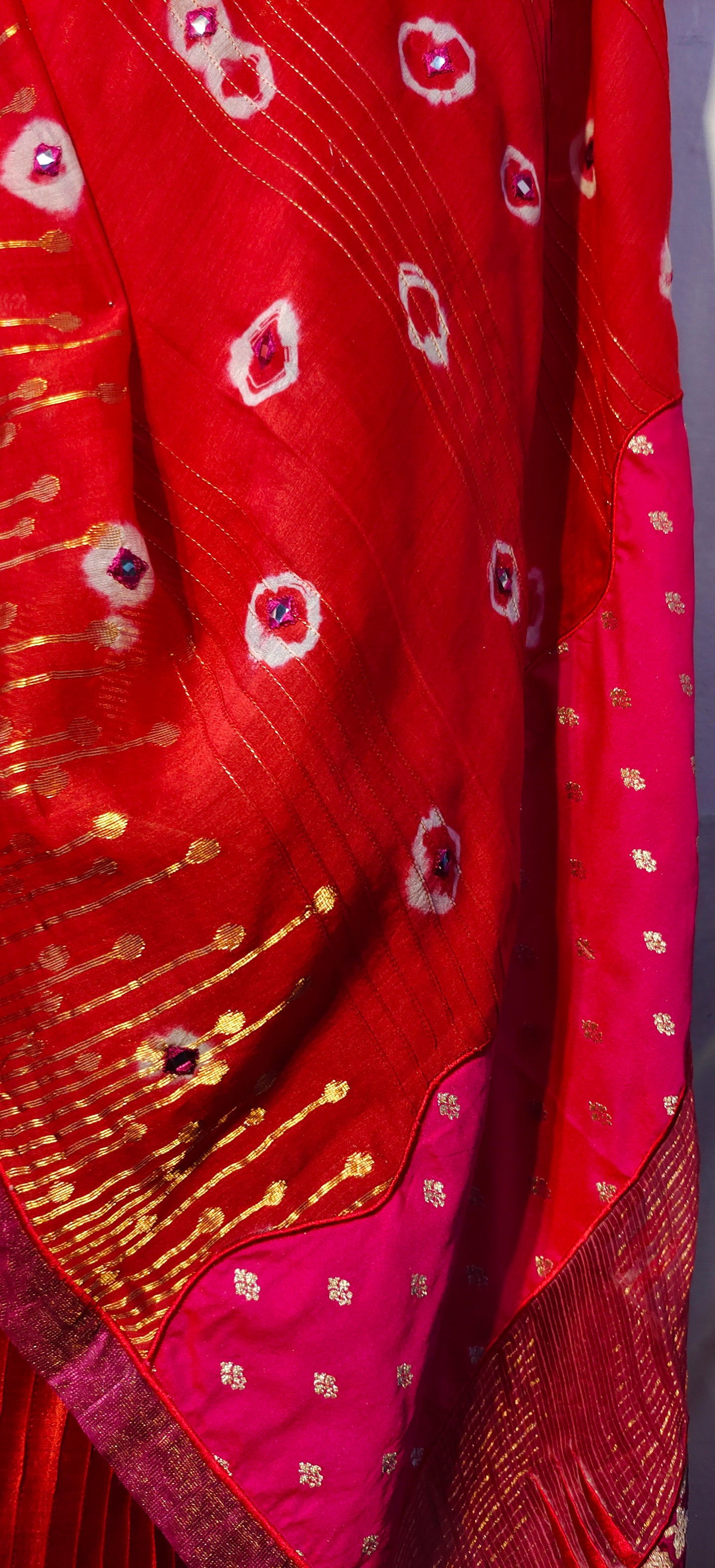 Semi Stitched Formal chanderi Suitset