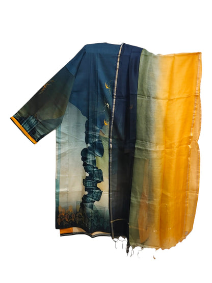 Semi Stitched Cotton Casual Suitset
