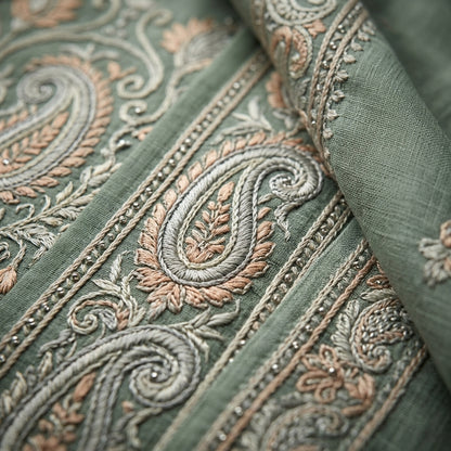 Customised Chanderi Embroidered set