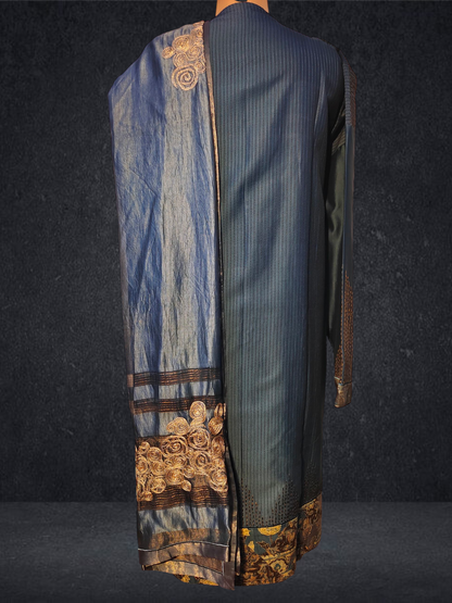 Semi Stitched Formal chanderi Suitset