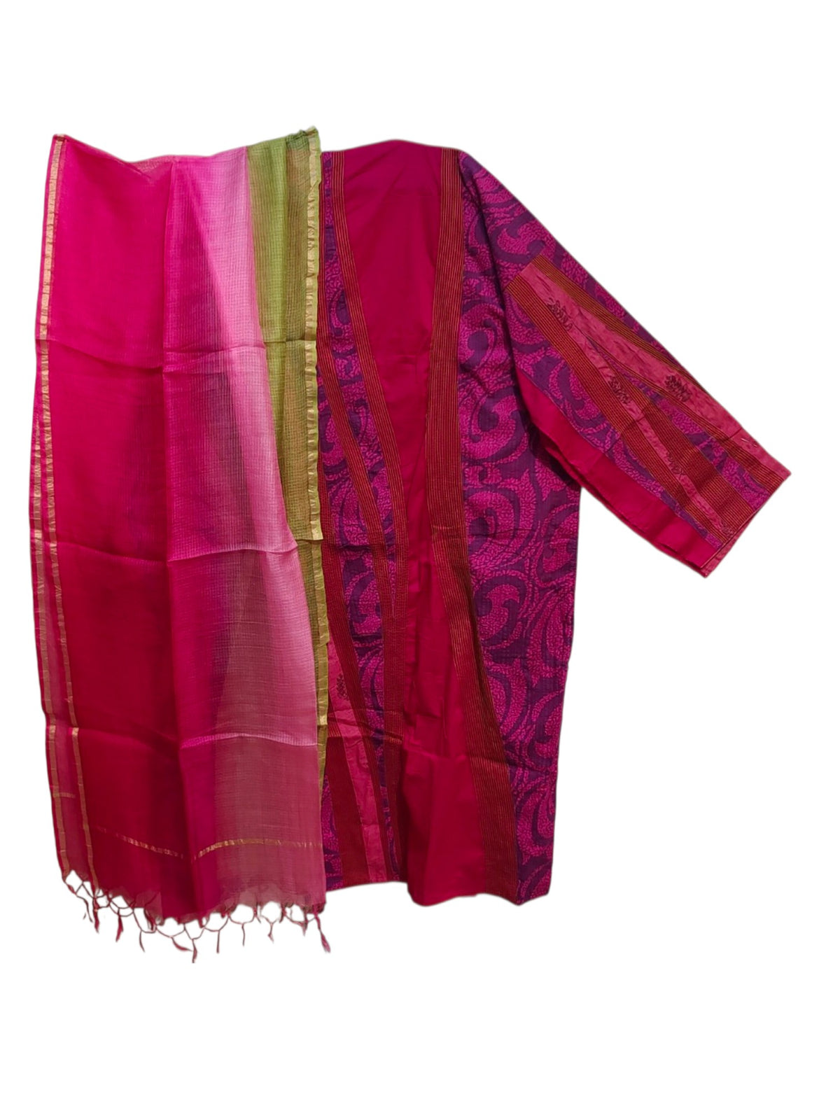 Semi Stitched Cotton Casual Suitset