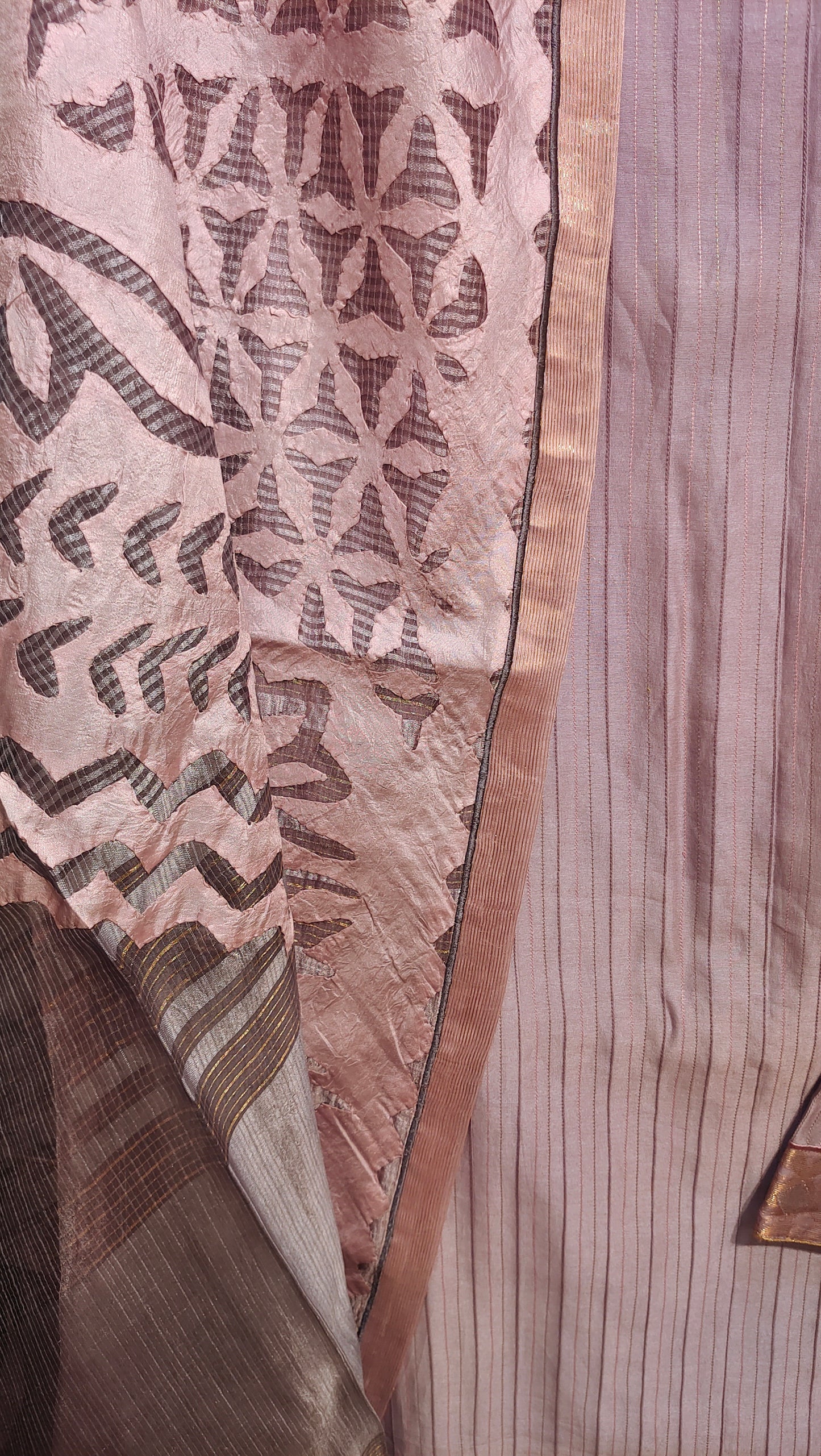 Semi Stitched Formal chanderi Suitset