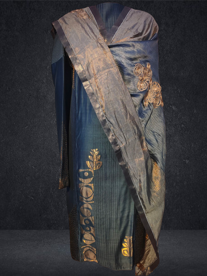 Semi Stitched Formal chanderi Suitset