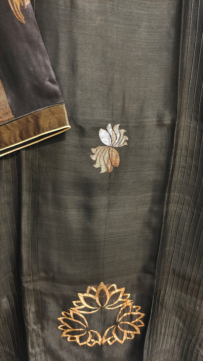 Semi Stitched Formal chanderi Suitset