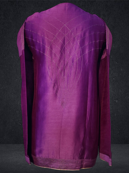 Semi Stitched Chanderi Zariwoven Short Tunic VISHAL KAPUR STUDIO