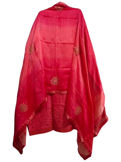 Semi Stitched Formal Chanderi Suitset